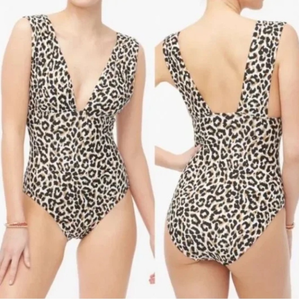 J. Crew Animal Print One-Piece Swimsuit